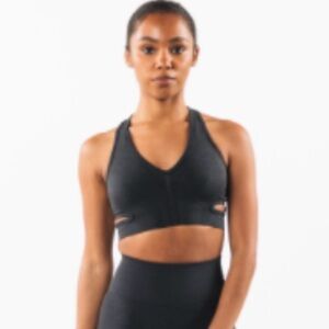 Alphalete Sports Bra Seamless Racerback Design - Stratus Bra - Shadow